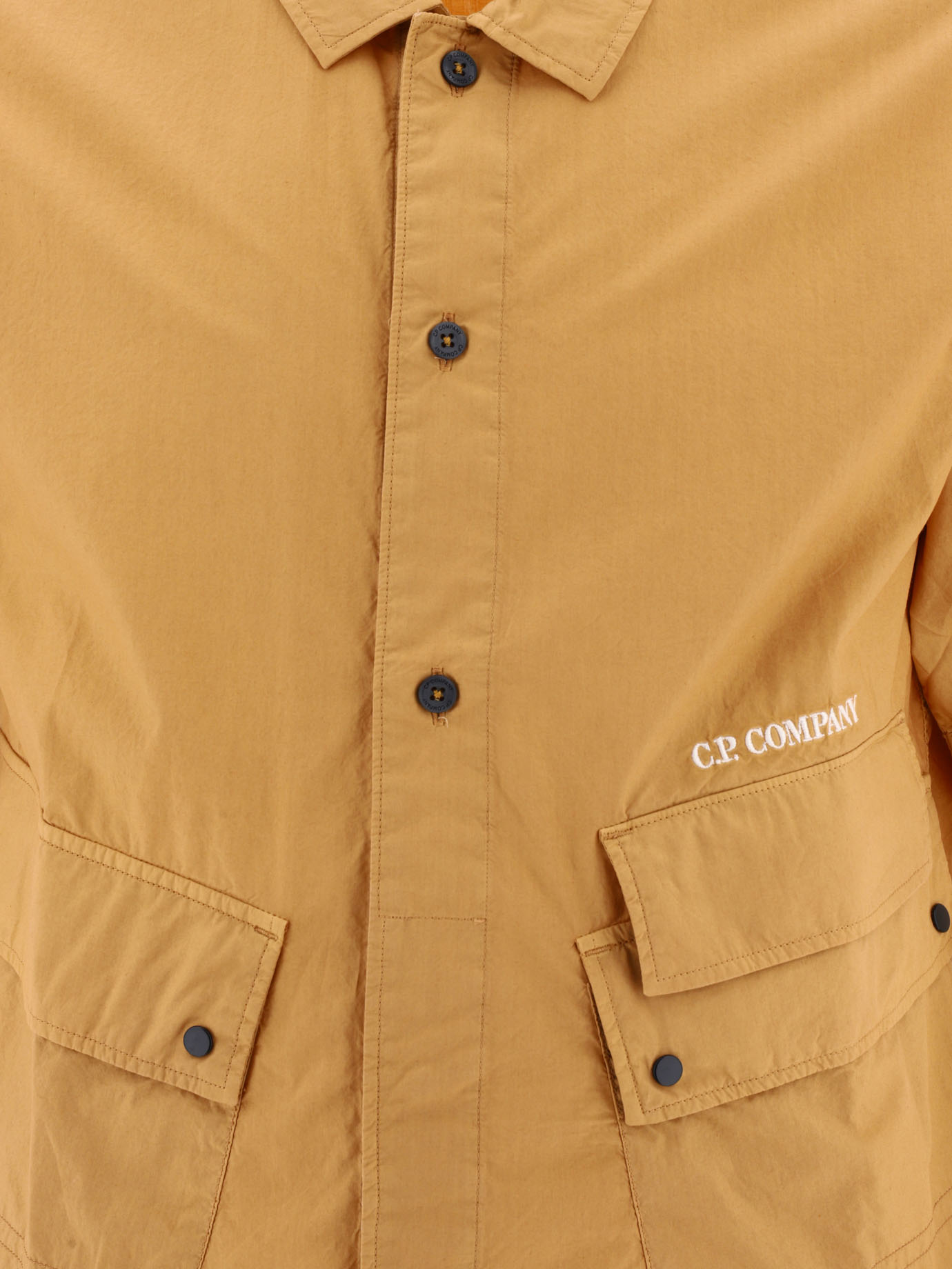 C.P. COMPANY Orange Poplin shirt with pockets